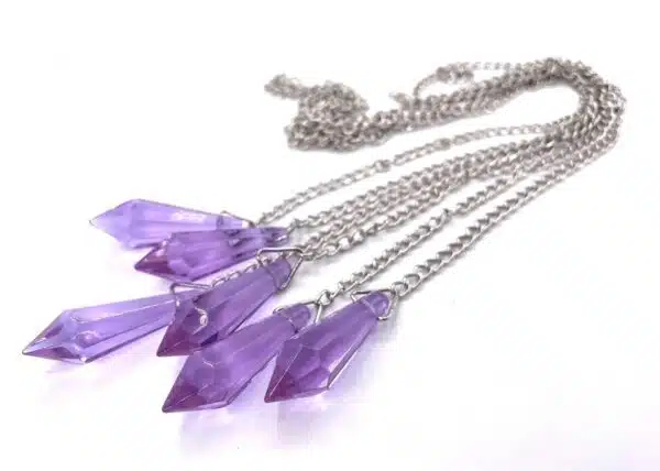 Crystal Pendulum - Purple (6pcs)