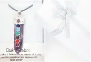 Gemstone Amethyst 7 Chakra Pendant Necklace