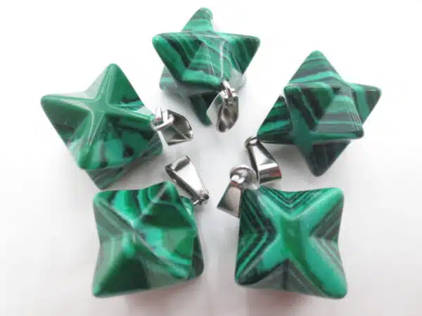 Gemstone meteor pendant Wholesale - Malachite