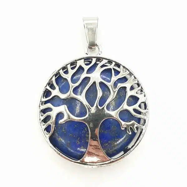 Gemstone Tree of Life Pendant - Lapis Lazuli