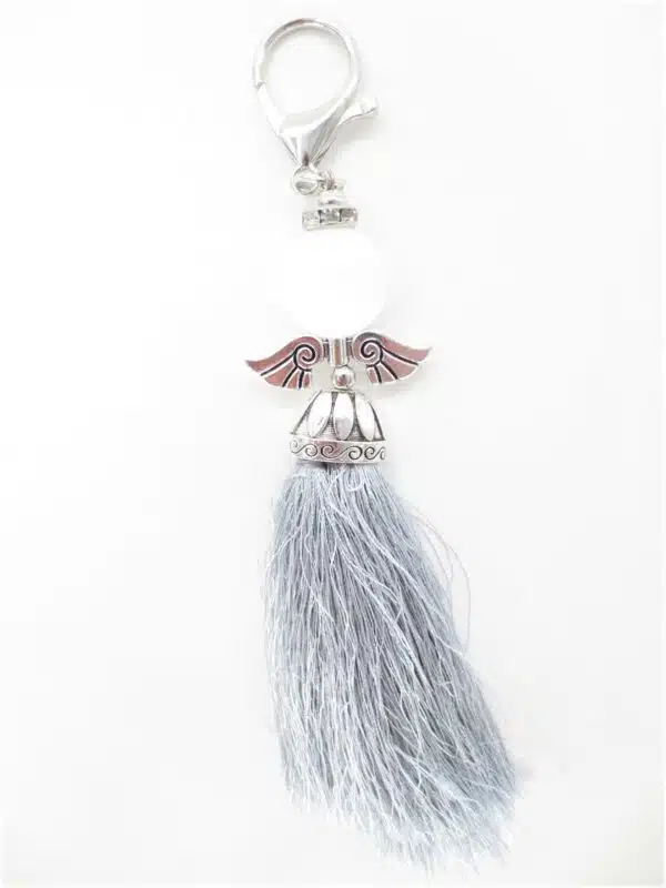 Guardian Angel keychain ball grey