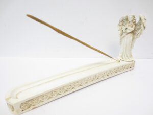 Incense holder angel standing white