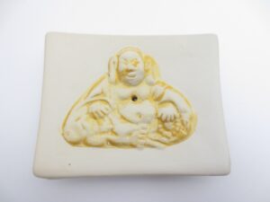 Incense holder White happy Buddha (6)