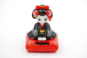 Japanese Geisha Solar Light - Black