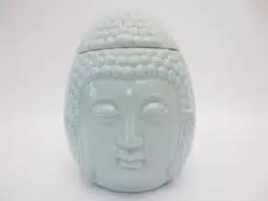 Light blue Buddha head egg oilburner luxury