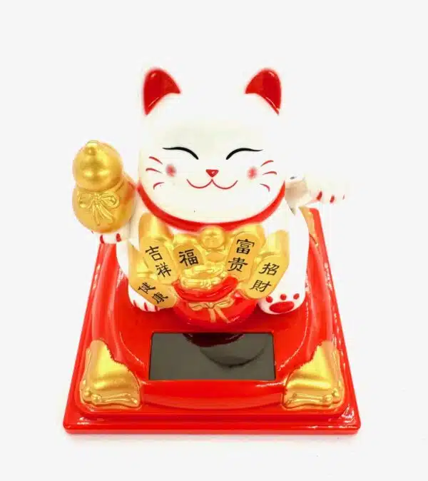 Lucky Cat Solar Light - White (I)