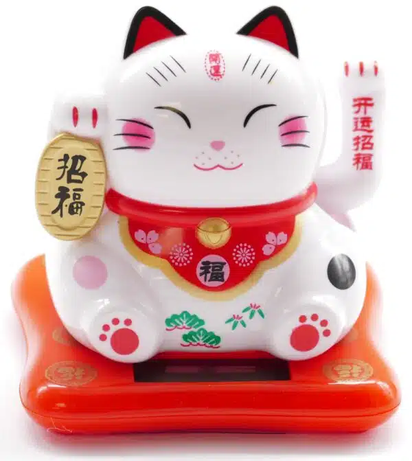 Lucky Cat Solar Light - White (III)