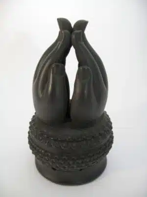 Meditation hands incense/conesburner black