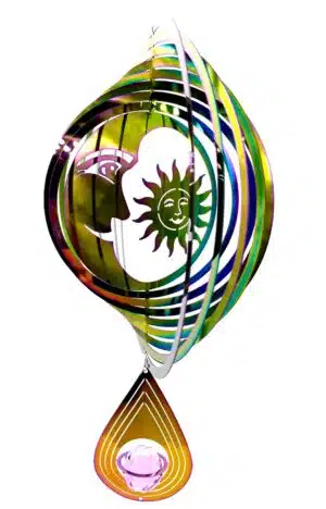 Middle Cosmo Wind Spinner Sun & Moon - Rainbow Drop