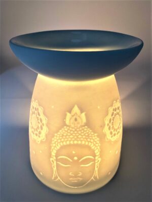 Oil burner white Thai Buddha