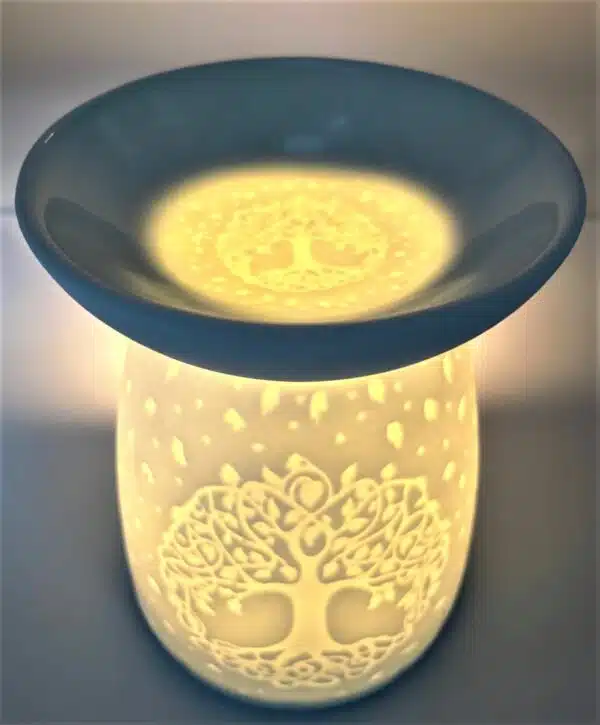 Oil burner white Tree of Life