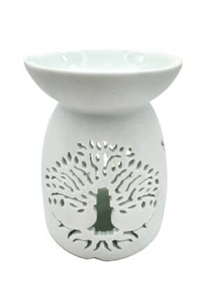 Oil burner White Tree of Life with birds (large)