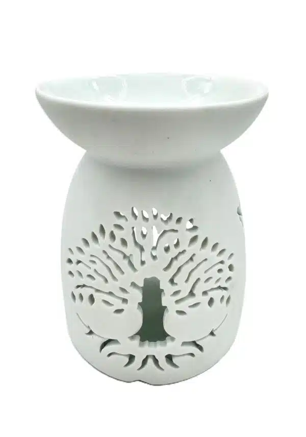 Oil burner White Tree of Life with birds (large)