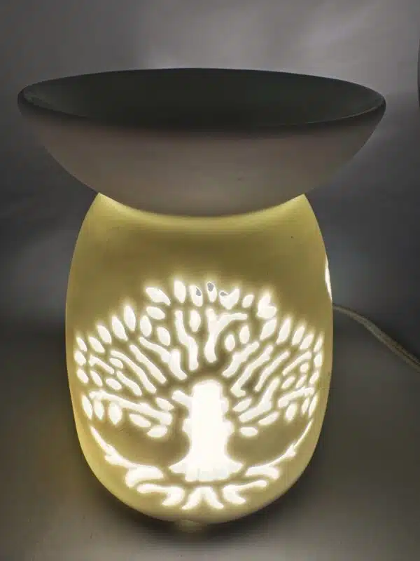 Oil burner White Tree of Life with birds (large)