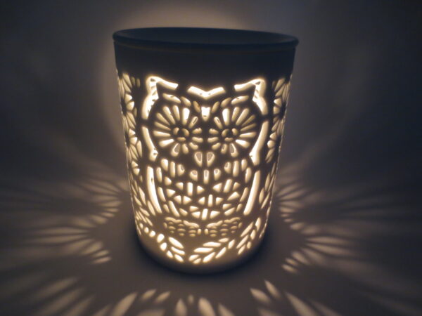 Oil burner white with owl