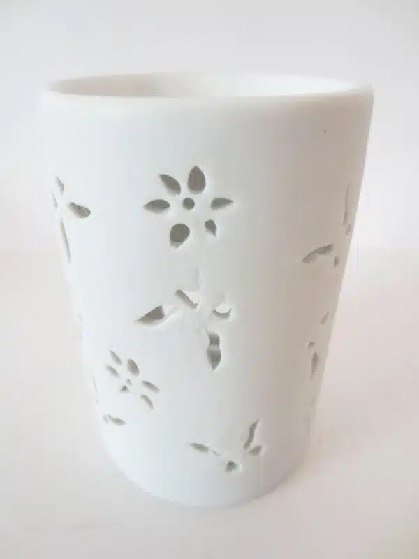 Oilburner white with decoration II