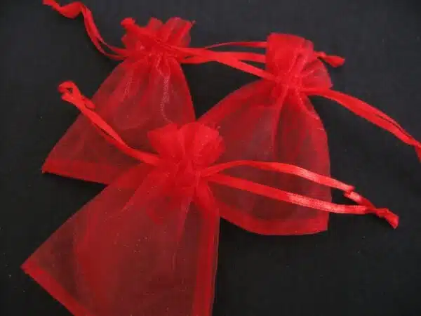 Organza Gift Bag 10 x 15cm red