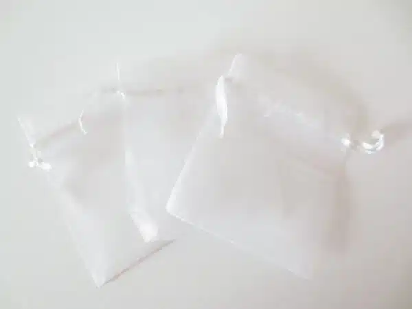 Organza gift bag White 7.5 x 10cm (100 pieces)