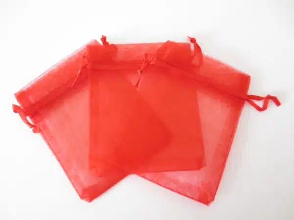 Organza Gift Bags 7.5 x 10cm - Red (100pcs)