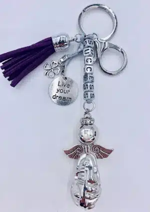 Success Angel Keychain Wholesale - Purple