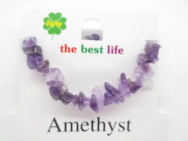 Thin gemstone bracelets Amethyst (12 pieces)