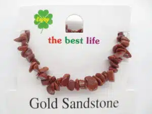 Thin gemstone bracelets Goldstone (12 pcs)