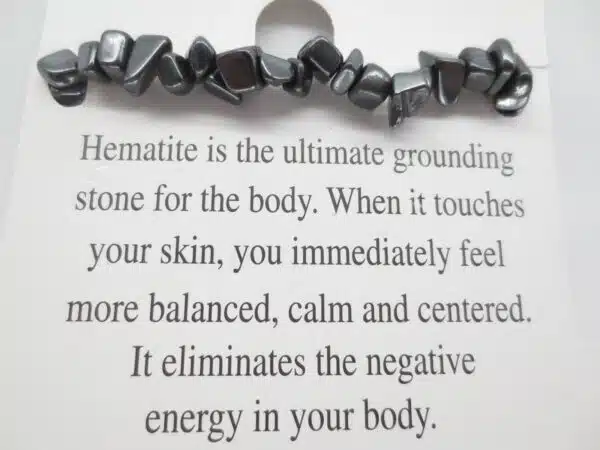 Thin gemstone bracelets Hematite (12 pcs)