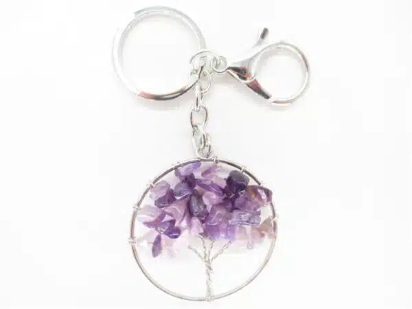 Tree of Life keychain amethyst #2