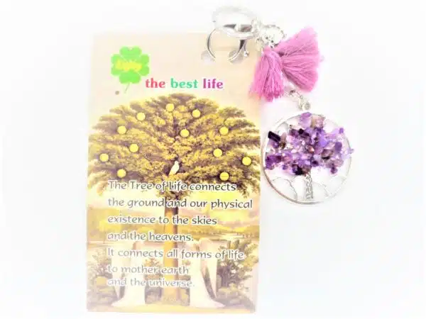 Tree of Life keychain amethyst