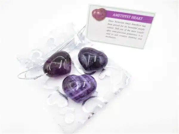 Wholesale Amethyst heart pendant set