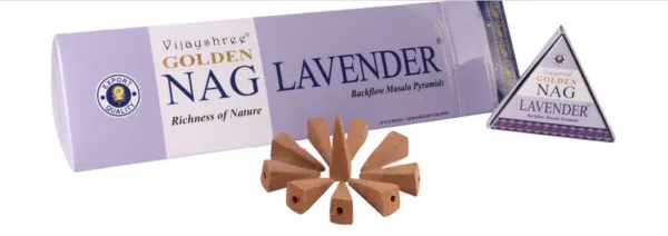 Wholesale - Golden Nag Lavender Backflow Masala Pyramid Cones