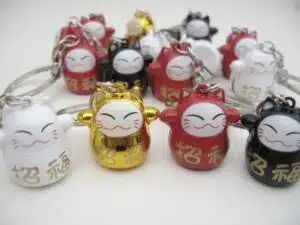 Wholesale - Lucky cat metal keyhanger II (12 pcs)