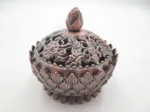 Wholesale Tibetan Lotus Grain Incense Burner Small Brass Red