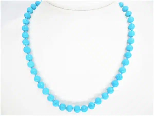 0,8cm stone beads necklace blue Turquoise