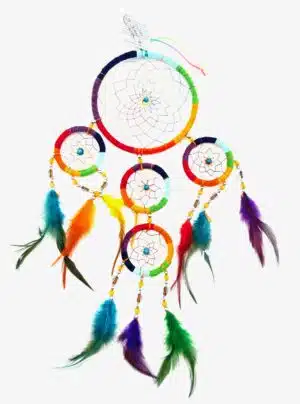 16cm Luxury 7 Chakra Dreamcatchers - 1 + 4 (8cm)