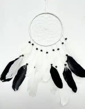 16cm Round Dreamcatchers - Black & White