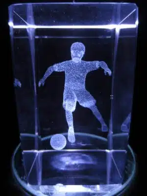 3D Football player and ball