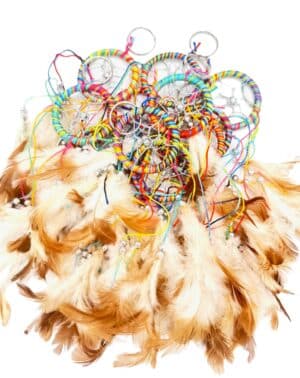 5 cm Dreamcatcher keychains mixed luxury (12 pieces)