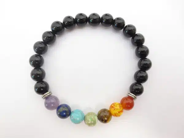 7 chakra 0,8cm gemstone bracelace Onyx