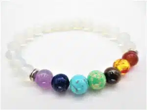 8mm 7 Chakra Bracelet with Gift Box - Opal