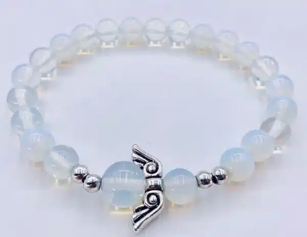 8mm Angel Bracelet with Box - Opal