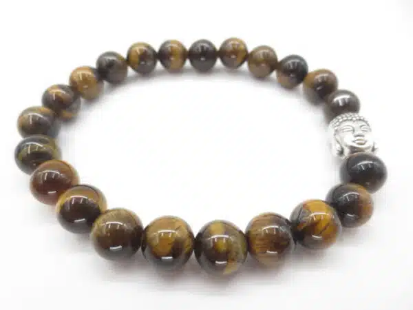 8mm bracelet tiger-eye with Buddha without box