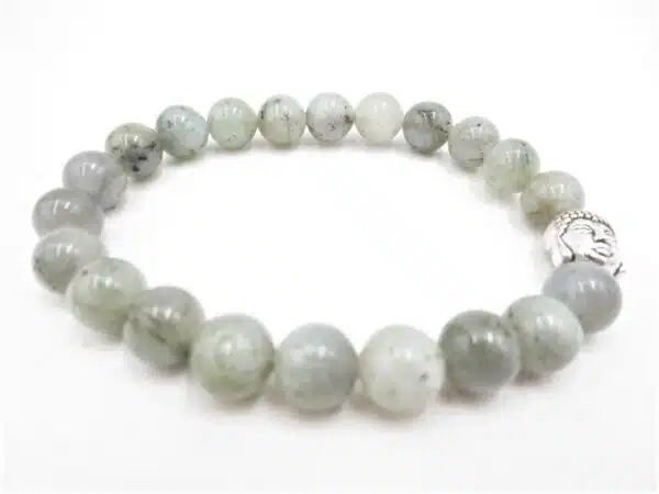 8mm Buddha Bracelet with Gift Box - Labradorite