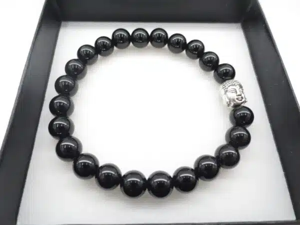 8mm Buddha Bracelet with Gift Box - Onyx