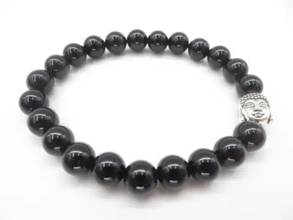 8mm Buddha Bracelet with Gift Box - Onyx