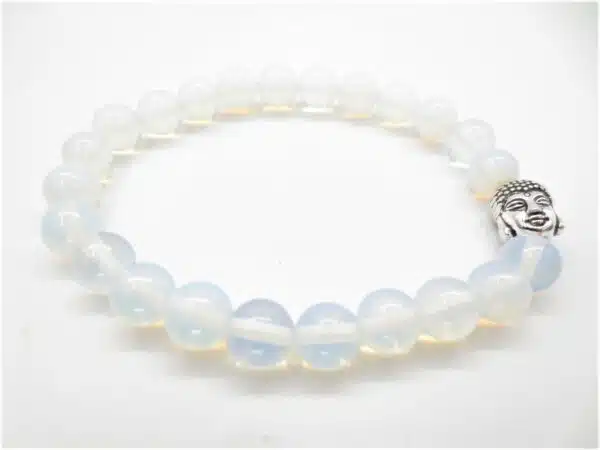 8mm Buddha Bracelet with Gift Box - Opal