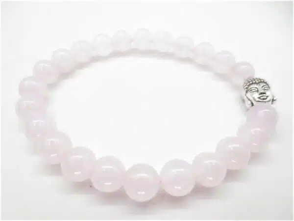 8mm Buddha Bracelet with Gift Box - Rose Quartz