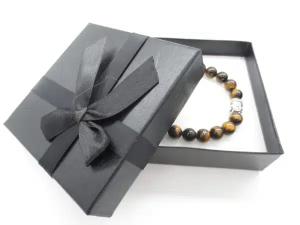 8mm Buddha Bracelet with Gift Box - Tiger Eye