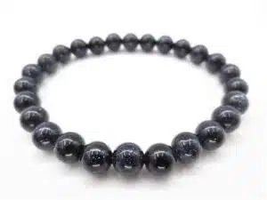 8mm Gemstone Bracelet with Gift Box - Blue Sandstone