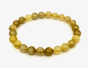 8mm Gemstone Bracelet with Gift Box - Golden Hair Quartz